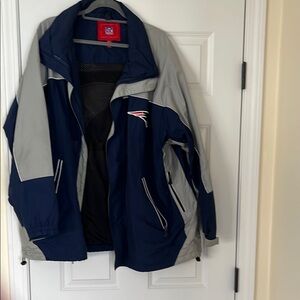 NFL Blue and Gray Performance Jacket with High Collar